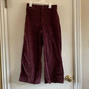maroon velveteen emmett pants